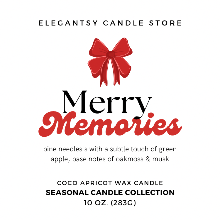 MERRY MEMORIES - 10 oz Holiday Candle